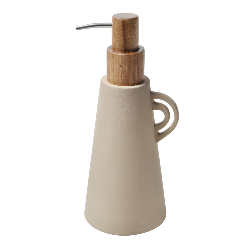 Dispensador de jabón en gres ORGANIC Spirella Cappuccino