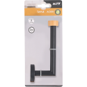 Porte rouleau papier wc Mural IANA Acier & Bambou Noir mat MSV