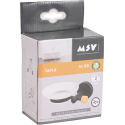 Porte savon à  fixer Acier & Bambou IANA Transparent & Noir MSV