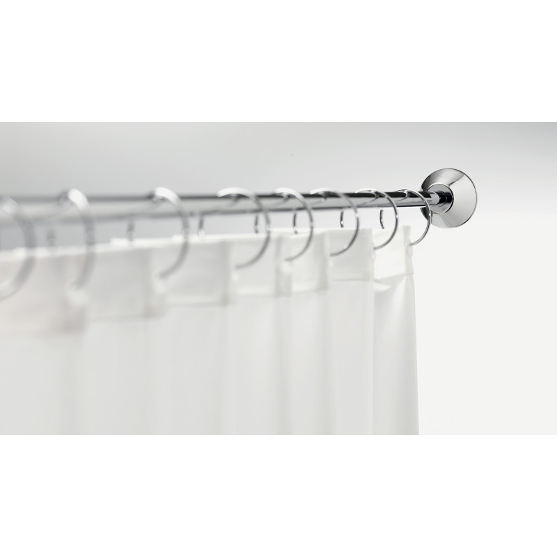 Barra per Tenda doccia angolare da fissare in acciaio inox SLIM 170x75cm Cromata Spirella
