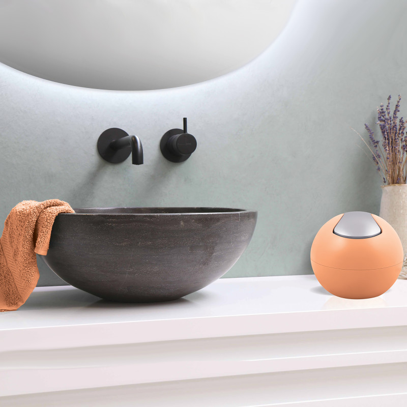 Poubelle 1L Bowl-matt pêche Spirella