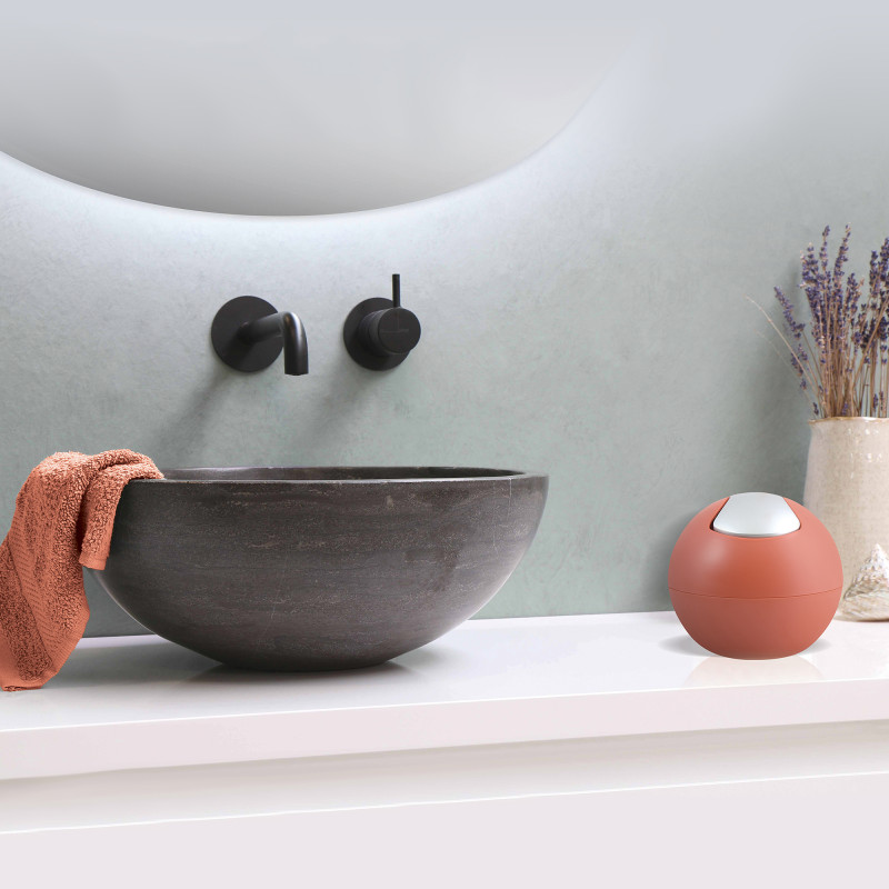 Rocking bin BOWL MAT 1L Terracotta Spirella