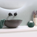Poubelle à  bascule BOWL MATT 1L Gris foncé mat Spirella
