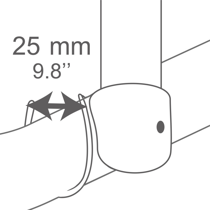 Colgador para barra de ducha de esquina de aluminio 60cm Cromo MSV