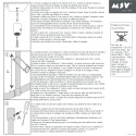 Colgador para barra de ducha de esquina de aluminio 60cm Cromo MSV