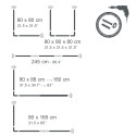 Barra per Tenda doccia angolare modulare da fissare 80x80x80cm Acciaio inox MSV