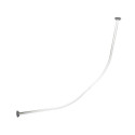 Barre tringle pour rideau de douche Incurvée à  fixer en Alu Chromé 80x80cm MSV