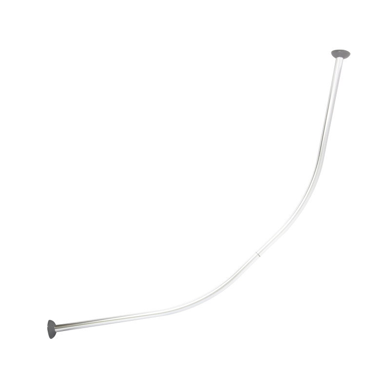 Curved shower curtain rod to fix in Chromed Aluminum 80x80cm MSV