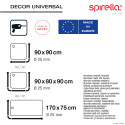 Rod bar for modular corner shower curtain to fix in Aluminum DECOR UNIVERSAL Shiny finish Spirella