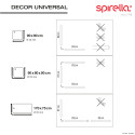 Rod bar for modular corner shower curtain to fix in Aluminum DECOR UNIVERSAL Shiny finish Spirella