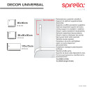 Rod bar for modular corner shower curtain to fix in Aluminum DECOR UNIVERSAL Shiny finish Spirella