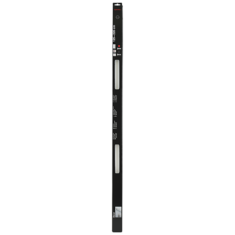 Rod bar for extendable shower curtain or bathtub without drilling in Aluminum DECOR 125-220cm White Spirella