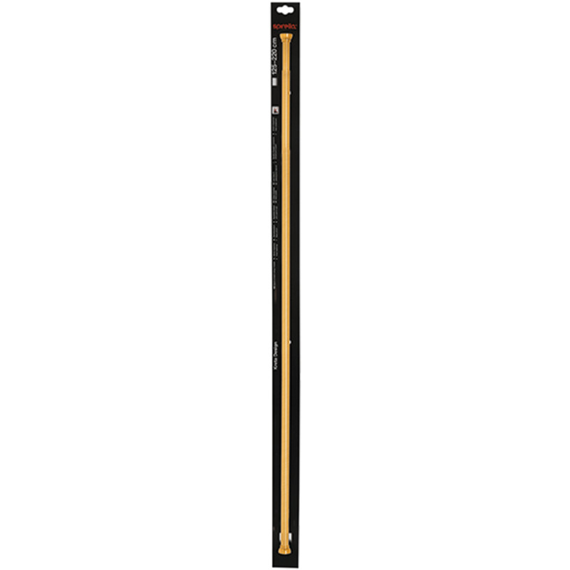 Asta per Tenda doccia o vasca estensibile senza forare in Alluminio KRETA 125-220cm Oro Spirella