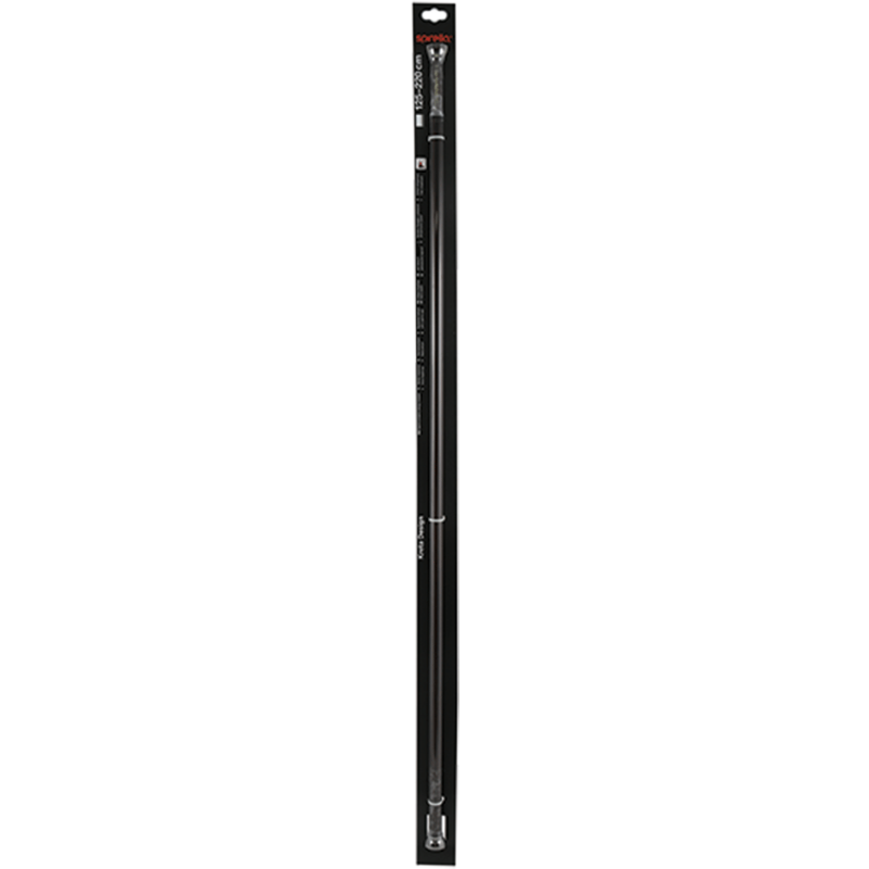 Spirella Duschvorhangstangen ausziehbar ohne Bohren in Aluminium KRETA 125-220cm Titan Black