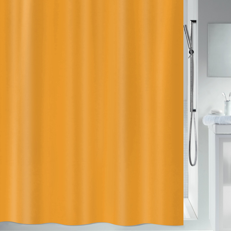 PRIMO Cortina de ducha de poliéster 180x200 cm  amarillo Spirella