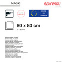 Barra per Tenda doccia angolare da fissare in Alluminio MAGIC 80x80cm finitura Lucida Spirella