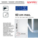 Support de plafond pour barre de douche modèle MAGIC UNIVERSAL Blanc Spirella