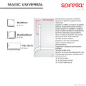 Rod bar for modular corner shower curtain to fix in Aluminum MAGIC UNIVERSAL Shiny finish Spirella