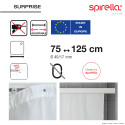 Rod bar for extendable shower curtain or bathtub without drilling in Aluminum SURPRISE 75-125cm White Spirella