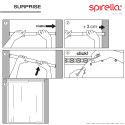 Asta per Tenda doccia o vasca estensibile senza forare in Alluminio SURPRISE 125-210cm Bianco Spirella