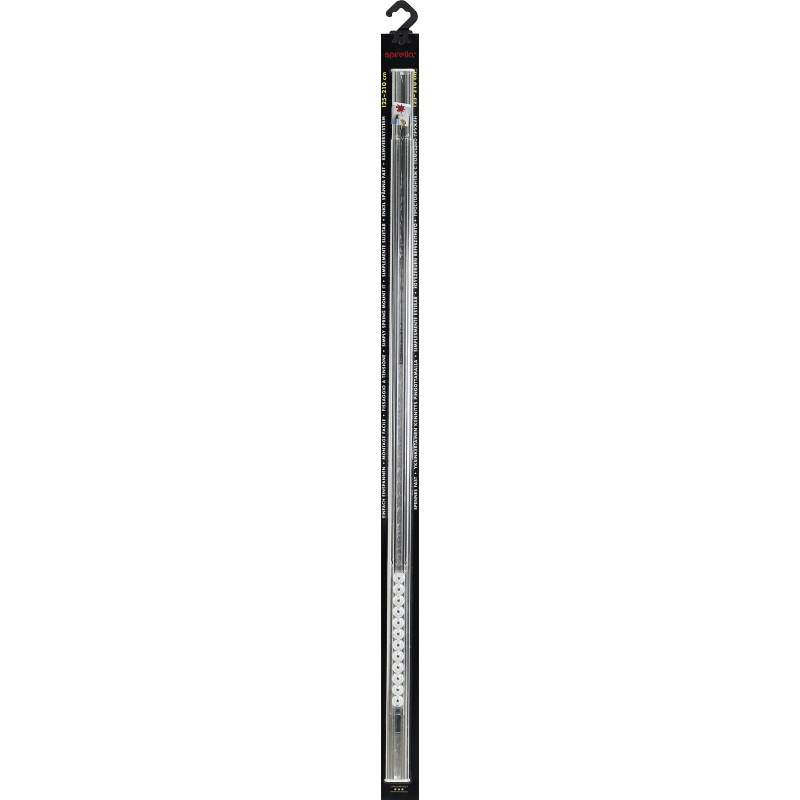Rod bar for extendable shower curtain or bathtub without drilling in Aluminum SURPRISE 125-210cm Spirella Gray