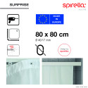 Rod bar for corner shower curtain to fix in Aluminum SURPRISE 80x80cm White Spirella