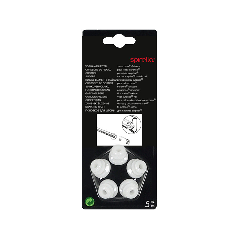Set of 5 sliders for SURPRISE Spirella bar