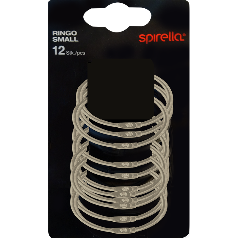 Spirella 12er Set Duschvorhangringe RINGO SMALL Gebürstet