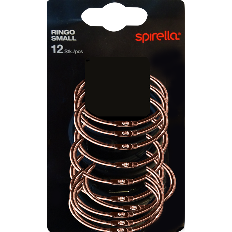 Set of 12 shower curtain rings RINGO SMALL Copper Spirella
