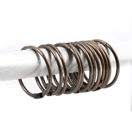 Spirella 12er Set Duschvorhangringe RINGO SMALL Kupfer