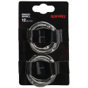 Set of 12 Shower curtain Rings RINGO SMALL Black Titan Spirella