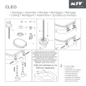 MSV Abattant WC MDF CLEO Argent - Charnières Inox