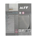 MSV Abattant WC MDF CLEO Argent - Charnières Inox