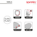 Asiento Wc Thermo Duro NEELA Topo Mate -  ABS Bisagras Cromadas Spirella