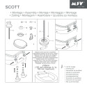 Abattant wc MDF Dog SCOTT Beige - Charnières Inox MSV
