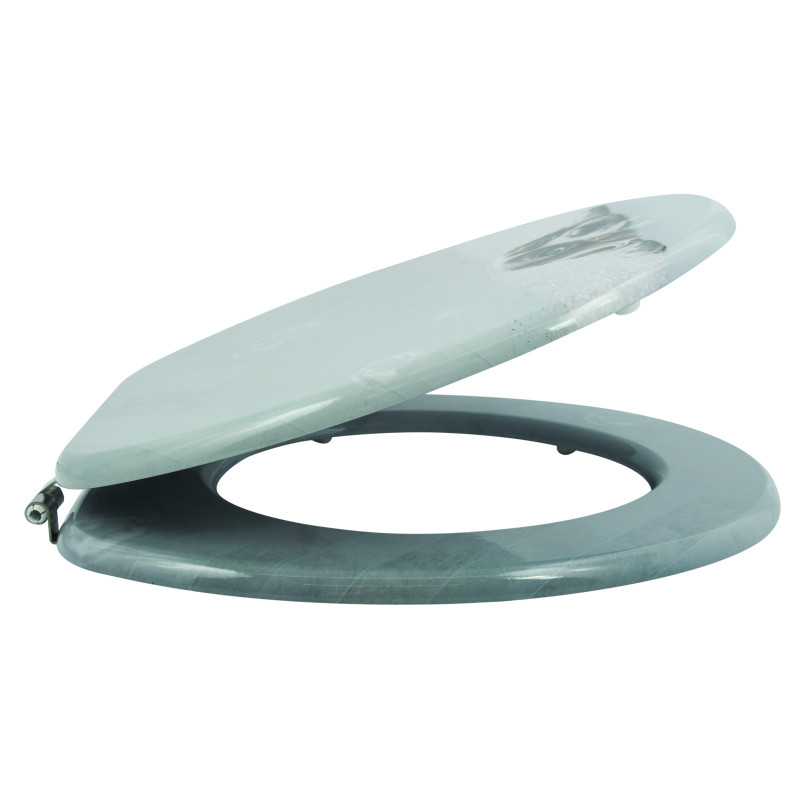 Sedile WC Doggy Bath in MDF - Cerniere MSV in acciaio inox