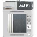 Abattant wc MDF Cardiff Gris - Charnières Inox MSV