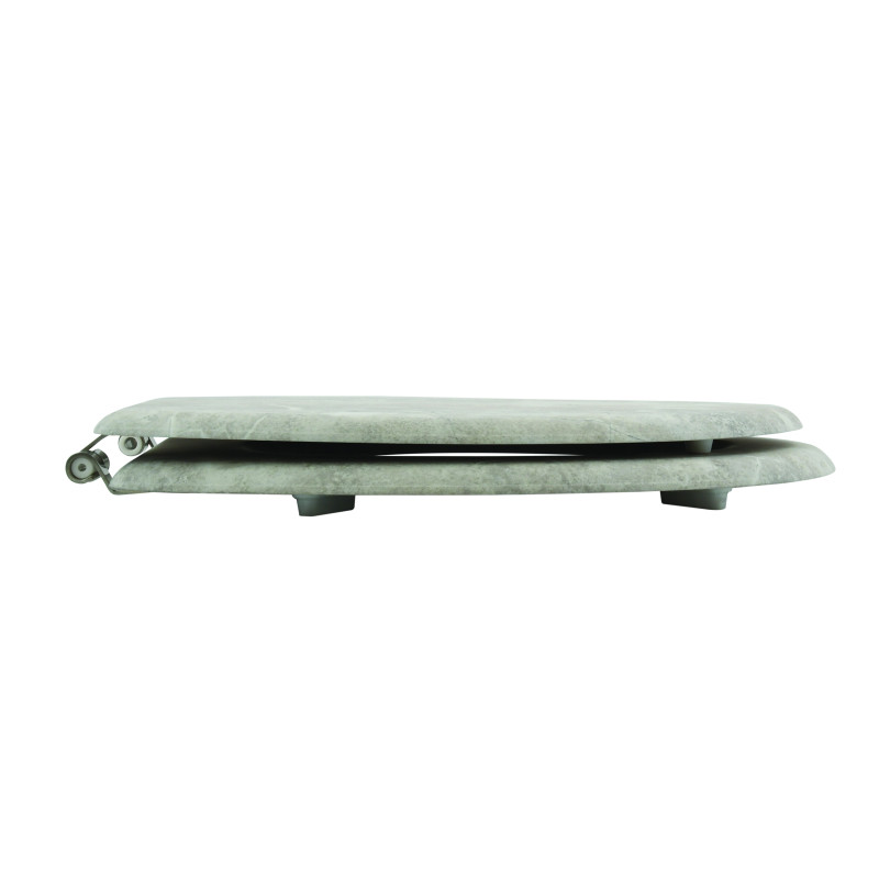 Tapa de Inodoro MDF Gris - Bisagras de Acero Inoxidable MSV