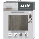 Toilet seat MDF Brown - stainless steel hinges MSV