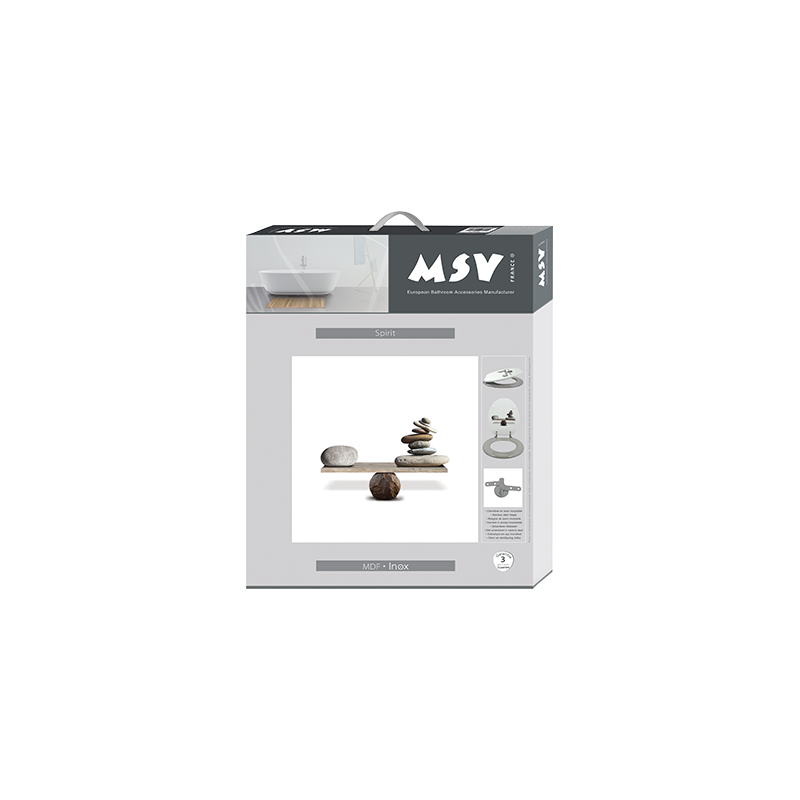 Toilet seat SPIRIT MDF - stainless steel hinges MSV