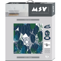 Abattant wc MDF RAIN FOREST Bleu & Vert - Charnières Inox MSV