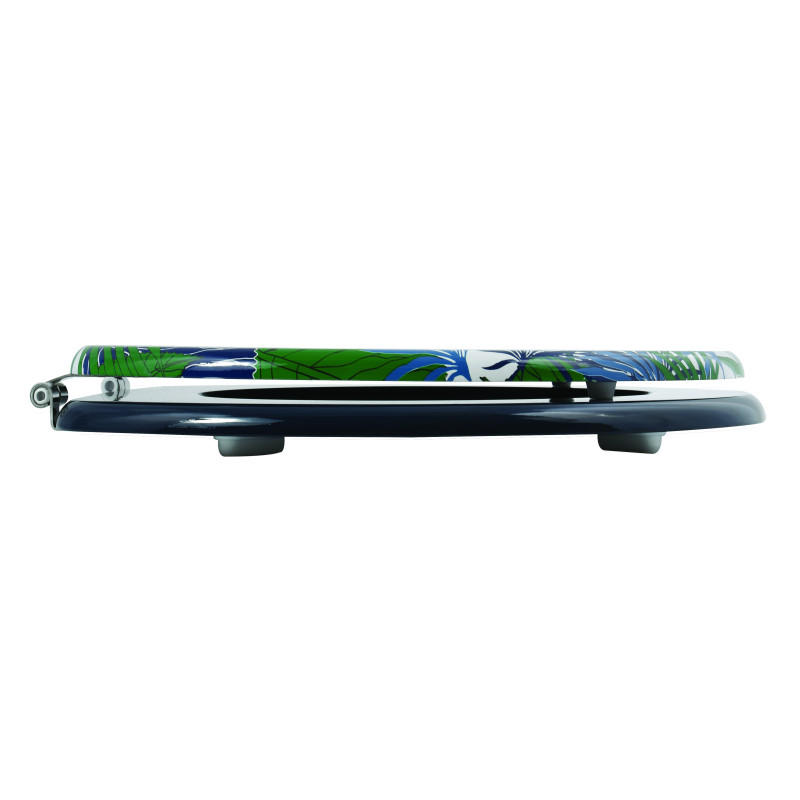 Abattant wc MDF RAIN FOREST Bleu & Vert - Charnières Inox MSV