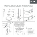 Sedile WC MDF Lingga - Cerniere MSV in acciaio inox
