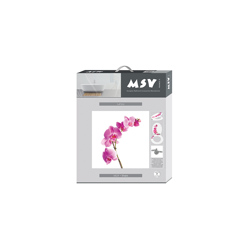 MSV WC-Sitz MDF LANYU Weiß - Edelstahlscharniere
