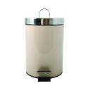 Poubelle à  pédale Inox 3L Beige MSV