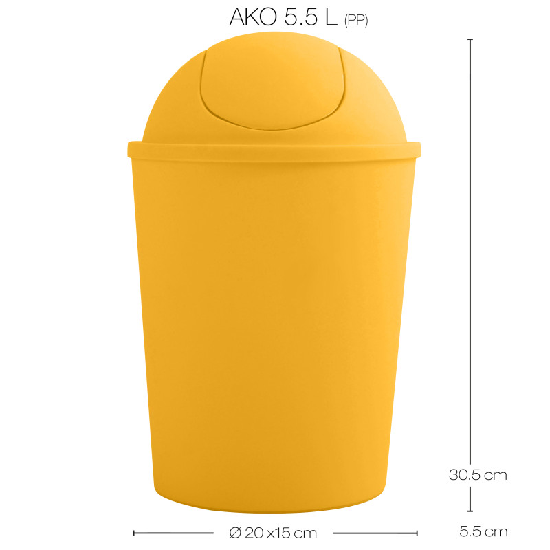 Schwingdeckeleimer AKO 5,5L Safran MSV