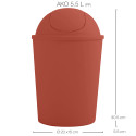 Poubelle à  bascule AKO 5,5L Terracotta MSV