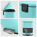 Poubelle à  pédale Acier AKIRA 5L Bleu Aqua Spirella