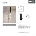 2 crochets patères pour paroi de douche NOKO Noir mat MSV