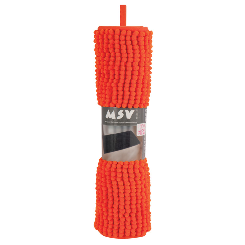 Alfombra de baño CHENILLE Microfibra 60x90cm Naranja MSV